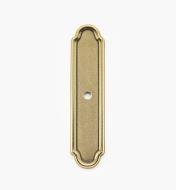 02A3104 - Antique Brass Traditional Knob Backplate 3 5/8" x 13/16"