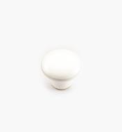 00W7002 - 1" x  3/4" White Ceramic Knob