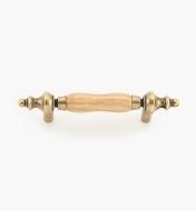 01W7205 - 3" Antique Brass Tapered Oak Insert Pull
