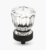 01A3823 - French-Style Glass Knob, Oil-Rubbed Bronze