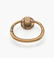 01A6305 - Poignée à anneau ovale sur rosace, 51 mm x 40 mm