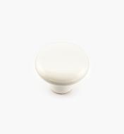 00W7003 - 1 1/4" x  7/8" White Ceramic Knob