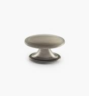 02A1561 - Atherly Hardware –Antique Silver Oval Knob, 1 1/2" x 3/4"