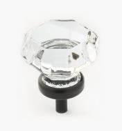 01A3781 - Octagonal Clear Knob, Oil-Rubbed Bronze base