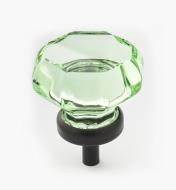 01A3791 - Octagonal Green Knob, Oil-Rubbed Bronze base
