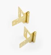 00H5802 - 3/8" Brass Plate Hinges, pair