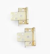 00H5832 - 3/4" Brass Plate Hinges, pair