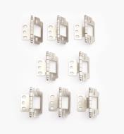 01H3145 - Nickel Plate Ball Partial-Wrap Inset Hinges, pkg. of 8