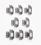 01H3155 - Wrought Iron Ball Partial-Wrap Inset Hinges, pkg. of 8