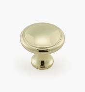02W2521 - 1 3/16" × 1" Polished Brass Knob