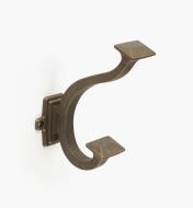 02W3516 - 5" Bungalow Antique Brass Hook