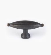 02A5173 - Bouton ovale, série Sienne classique, fini bronze antique, 2 7/8 po
