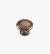 02W4224 - 7/8" x 3/4" Antique Copper Knob