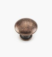 02W4226 - 1 1/8" x 7/8"  Antique Copper Knob