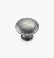 02W4266 - 1 1/8" x 7/8" Antique Silver Knob