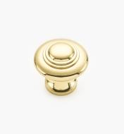 02W1212 - 1 5/16" x 1 1/4" Polished Brass Ring Knob