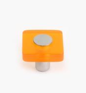 01W1170 - Bouton carré Malaga, orange, 30 mm x 25 mm