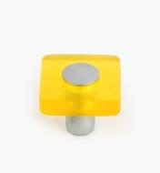 01W1180 - Bouton carré Malaga, jaune, 30 mm x 25 mm