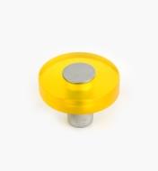 01W1181 - Bouton rond Malaga, jaune, 34 mm x 25 mm