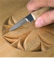 Carving a flower design with the Chip Knife #8