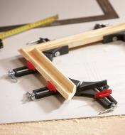 Bessey light-duty corner clamps being used to construct a picture frame