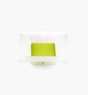 00W5422 - Poignée carrée, 32 mm, série Bungee, vert-jaune