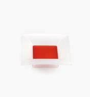 00W5432 - Poignée carrée, 32 mm, série Bungee, rouge