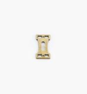 01A2286 - Antique Brass Keyhole Escutcheon, Arts and Crafts