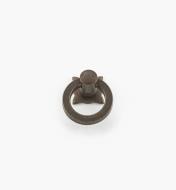 01A6061 - Poignée à anneau en acier, fini rouille, 32 mm