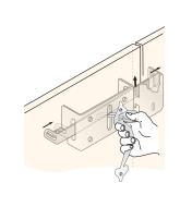 Ghosted illustration shows how the gate latch works when installed