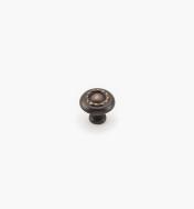 02A0834 - Bouton à motif cordé de 1 1/4 po, série Inspirations, fini bronze huilé