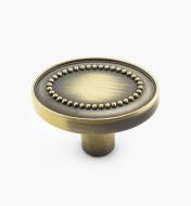 02A4015 - 1 3/8" Elegant Brass Oval Knob