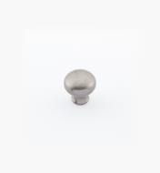02W1431 - 1/2" × 1/2" Round Brass Knob, Antique Nickel