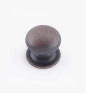 02W1551 - Bouton bombé en laiton de 1 po × 7/8 po, fini vieux bronze