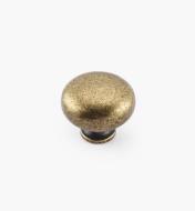 02W2401 - 1 1/4" x 1" Antique Brass Knob