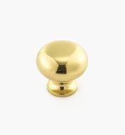02W2641 - Polished Brass Suite - 1 3/16" x 1 1/8" Cast Brass Dome Knob