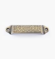 02W2652 - Poignée victorienne de 100 mm, fini laiton antique