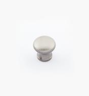 02W2728 - 5/8" × 5/8" Round Brass Knob, Antique Nickel 