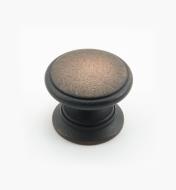02W3052 - Bouton rond de 1 1/4 po x 1 po, série Vieux Bronze, laiton