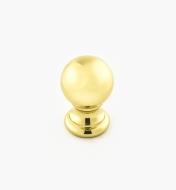 02W3203 - Polished Brass Suite - 7/8" x 1 1/4" Turned Brass Ball Knob