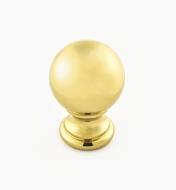 02W3204 - Polished Brass Suite - 1 1/8" x 1 3/4" Turned Brass Ball Knob