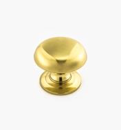 02W3208 - Polished Brass Suite - 1 1/4" x 1 1/16" Turned Brass Dome Knob