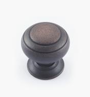 02W3267 - Weathered Bronze Suite - 1 1/2" x 1 1/2" Turned Brass Ring Knob