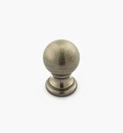 02W3303 - Antique Nickel Suite - 7/8" x 1 1/4" Turned Brass Ball Knob
