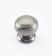 02W3306 - Antique Nickel Suite - 1 1/4" x 1 1/4" Turned Brass Ring Knob