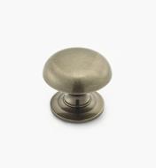02W3308 - Antique Nickel Suite - 1 1/4" x 1 1/16" Turned Brass Dome Knob