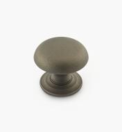 02W3328 - Pewter Suite - 1 1/4" x 1 1/16" Turned Brass Dome Knob