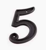 00W0535 - 5" Italic Oil-Rubbed Bronze Number - 5