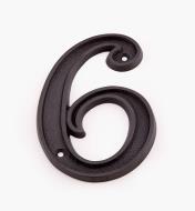 00W0536 - 5" Italic Oil-Rubbed Bronze Number - 6