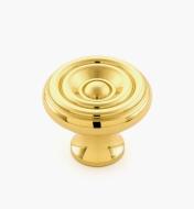 00W6003 - 1 1/4" x 1" Solid Brass Knob